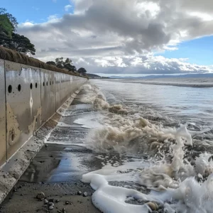 big concrete seawall florida